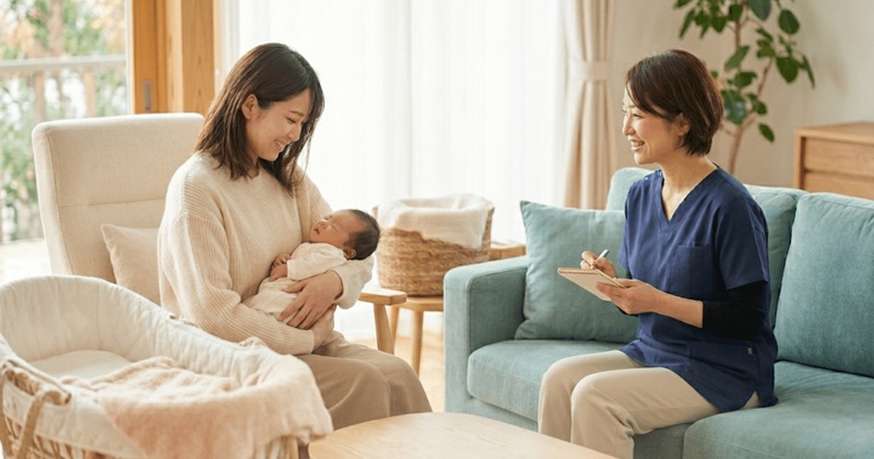 ご自宅で相談を受けている様子